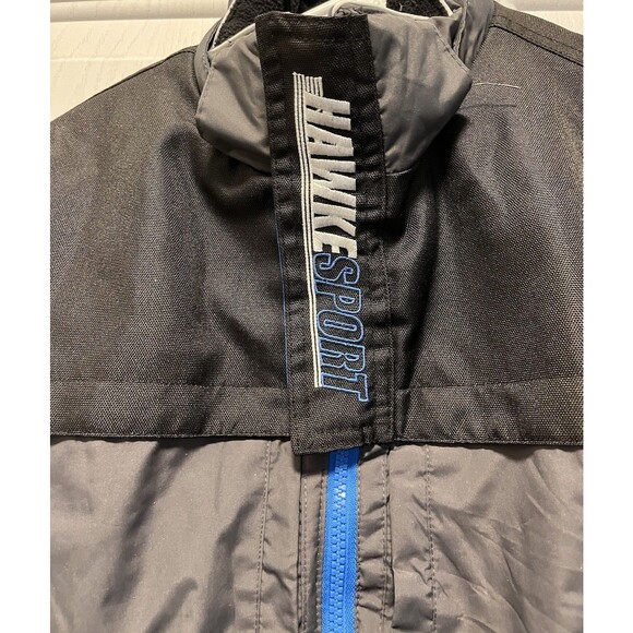HAWKE&CO Sport BOYS Winter Snow Jacket Gray/Blue/Black Full Double Zipper Size 8 - Picture 8 of 9